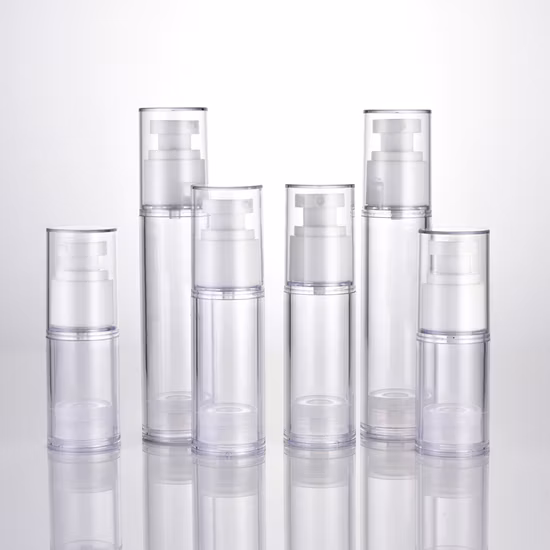 다른 로션과 스프레이 펌프를 갖춘 새로운 디자인 세럼 에어리스 펌프 병